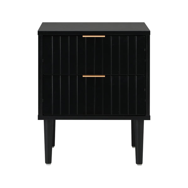 Casey Black Bedside Table