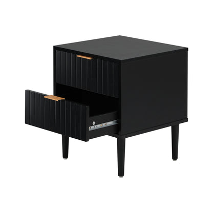 Casey Black Bedside Table