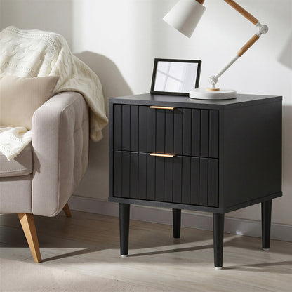 Casey Black Bedside Table