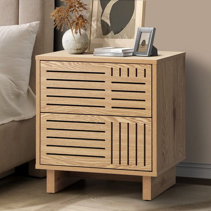 Ollie Natural Bedside Table