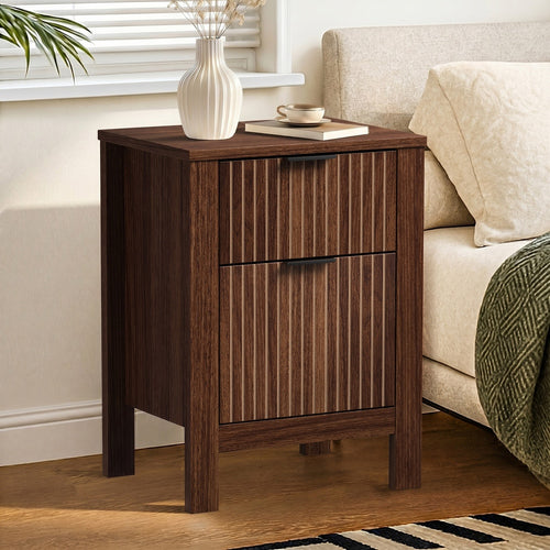 Dune Walnut Bedside Table
