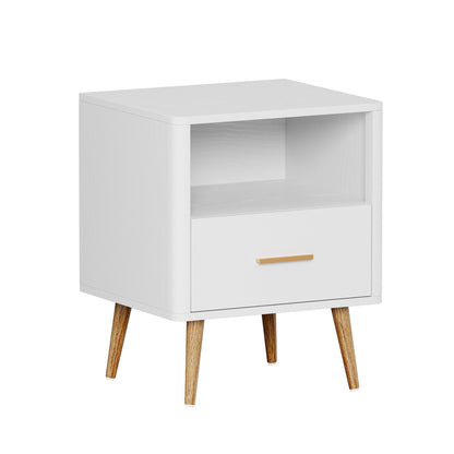 Cleo White Bedside Table