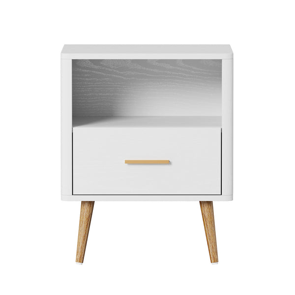Cleo White Bedside Table