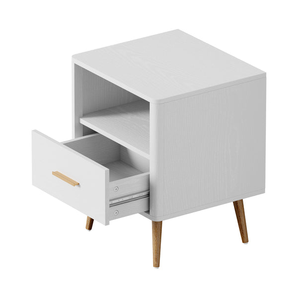 Cleo White Bedside Table