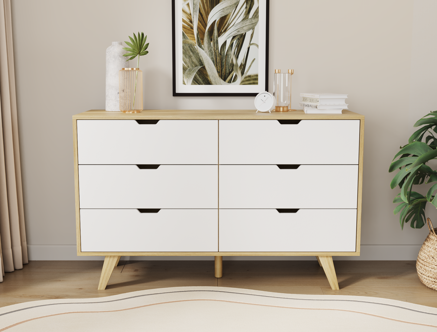 Ruby White 6 Chest of Drawers