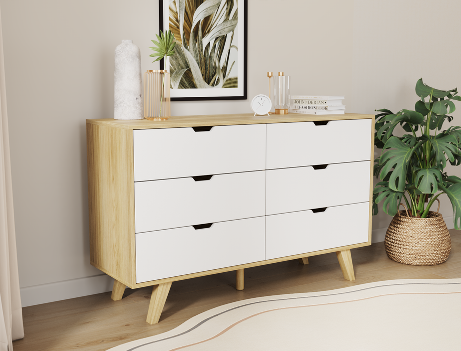 Ruby White 6 Chest of Drawers