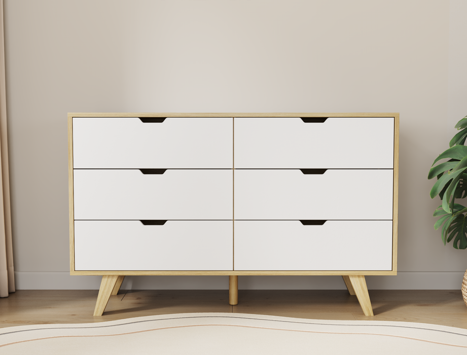 Ruby White 6 Chest of Drawers