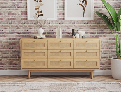 Miller Rattan 9 Drawer Chest of Drawers