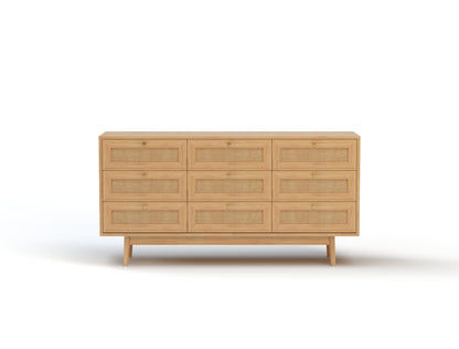 Miller Rattan 9 Drawer Chest of Drawers