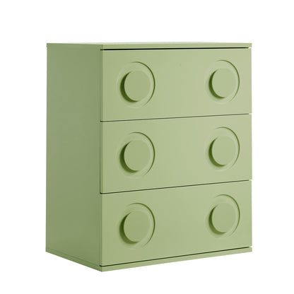 Haven 3 Chest of Drawers Cabinet Bedroom Dresser Night Stand Green