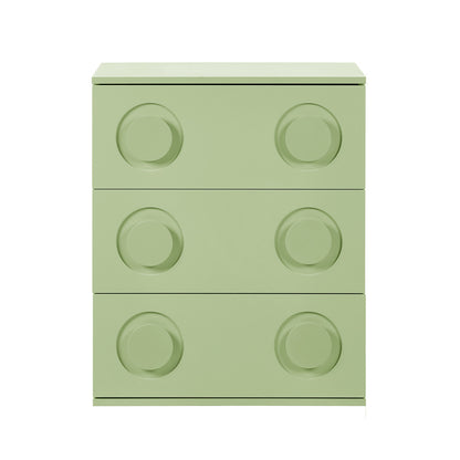 Haven 3 Chest of Drawers Cabinet Bedroom Dresser Night Stand Green