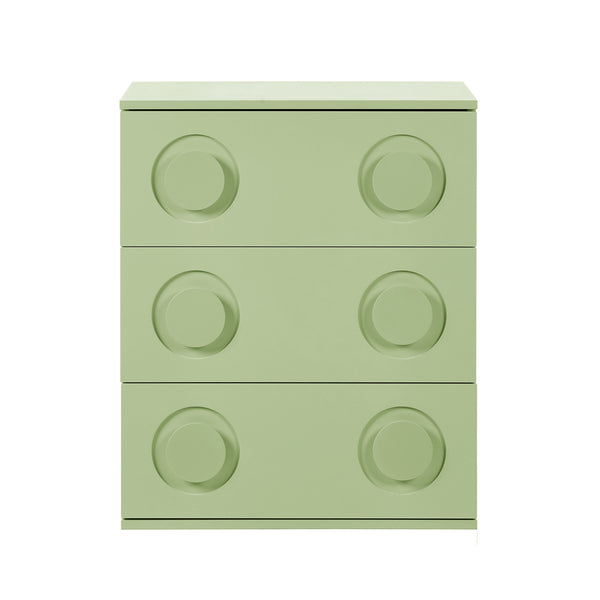 Haven 3 Chest of Drawers Cabinet Bedroom Dresser Night Stand Green
