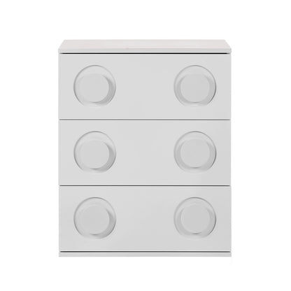 Haven 3 Chest of Drawers Cabinet Bedroom Dresser Night Stand White