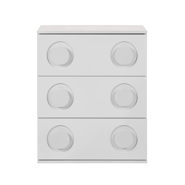 Haven 3 Chest of Drawers Cabinet Bedroom Dresser Night Stand White