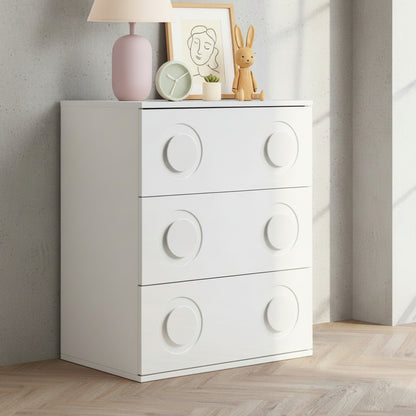 Haven 3 Chest of Drawers Cabinet Bedroom Dresser Night Stand White