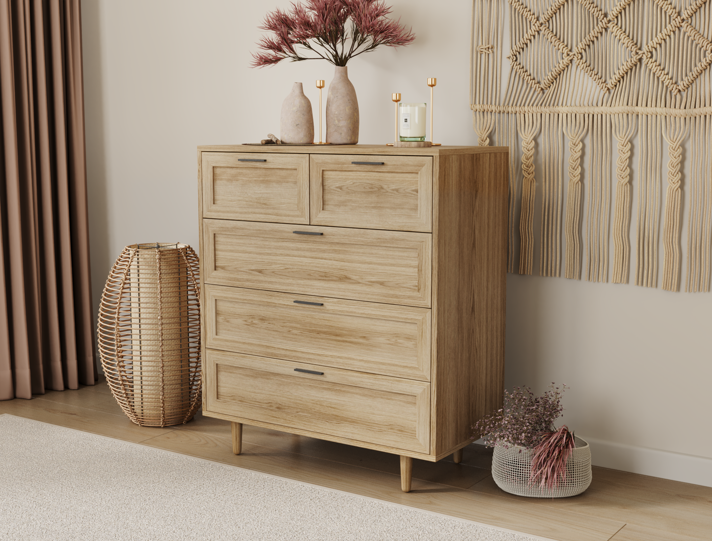 Kenzo Natural 5 Chest of Drawers