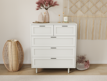 Kenzo White 5 Chest of Drawers