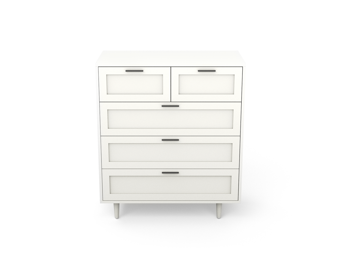 Kenzo White 5 Chest of Drawers