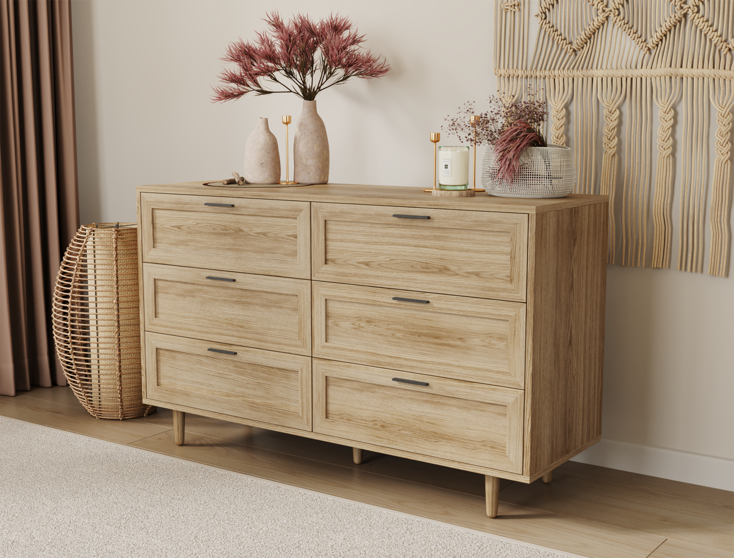 Kenzo Natural 6 Chest of Drawers