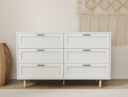 Kenzo White 6 Chest of Drawers