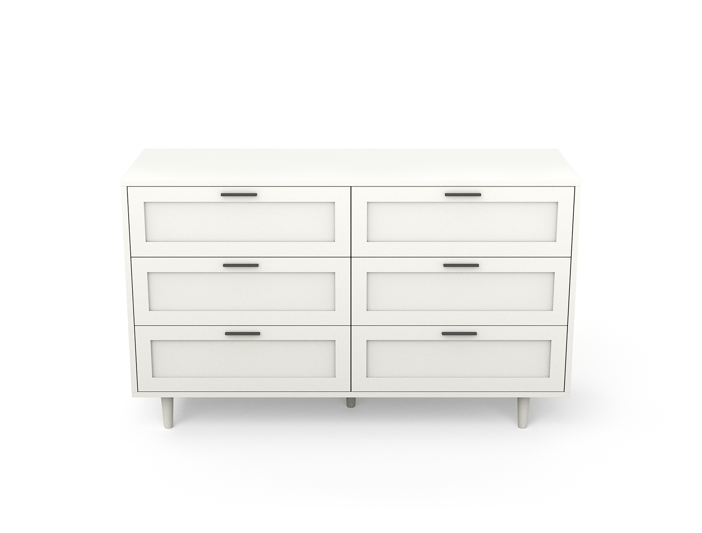 Kenzo White 6 Chest of Drawers