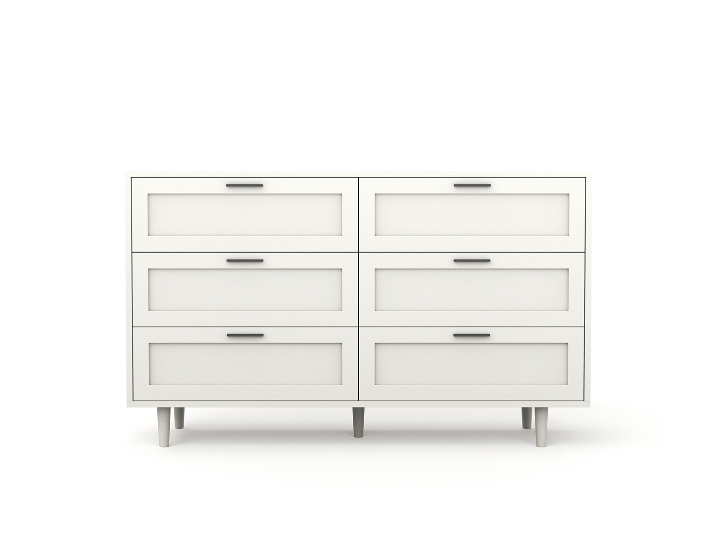 Kenzo White 6 Chest of Drawers