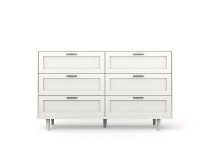 Kenzo White 6 Chest of Drawers