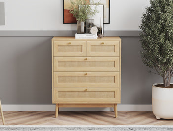 Miller Rattan 2 Door 3 Drawer Chest of Drawers