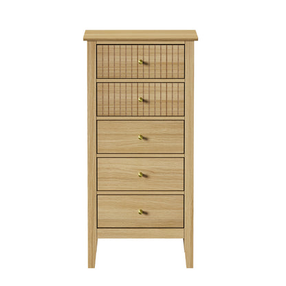 Nordic 5 Chest of Drawers Dresser Tallboy Storage Cabinet Natural