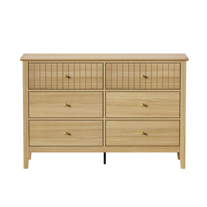 Nordic 6 Chest of Drawers Dresser Tallboy Natural