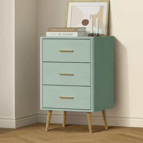 Willow 3 Chest of Drawers Tallboy Green