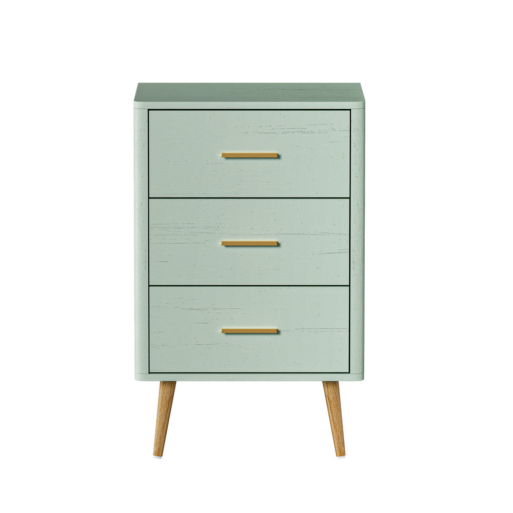 Willow 3 Chest of Drawers Tallboy Green
