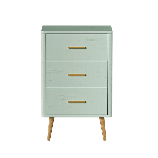 Willow 3 Chest of Drawers Tallboy Green
