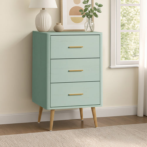 Willow 3 Chest of Drawers Tallboy Green