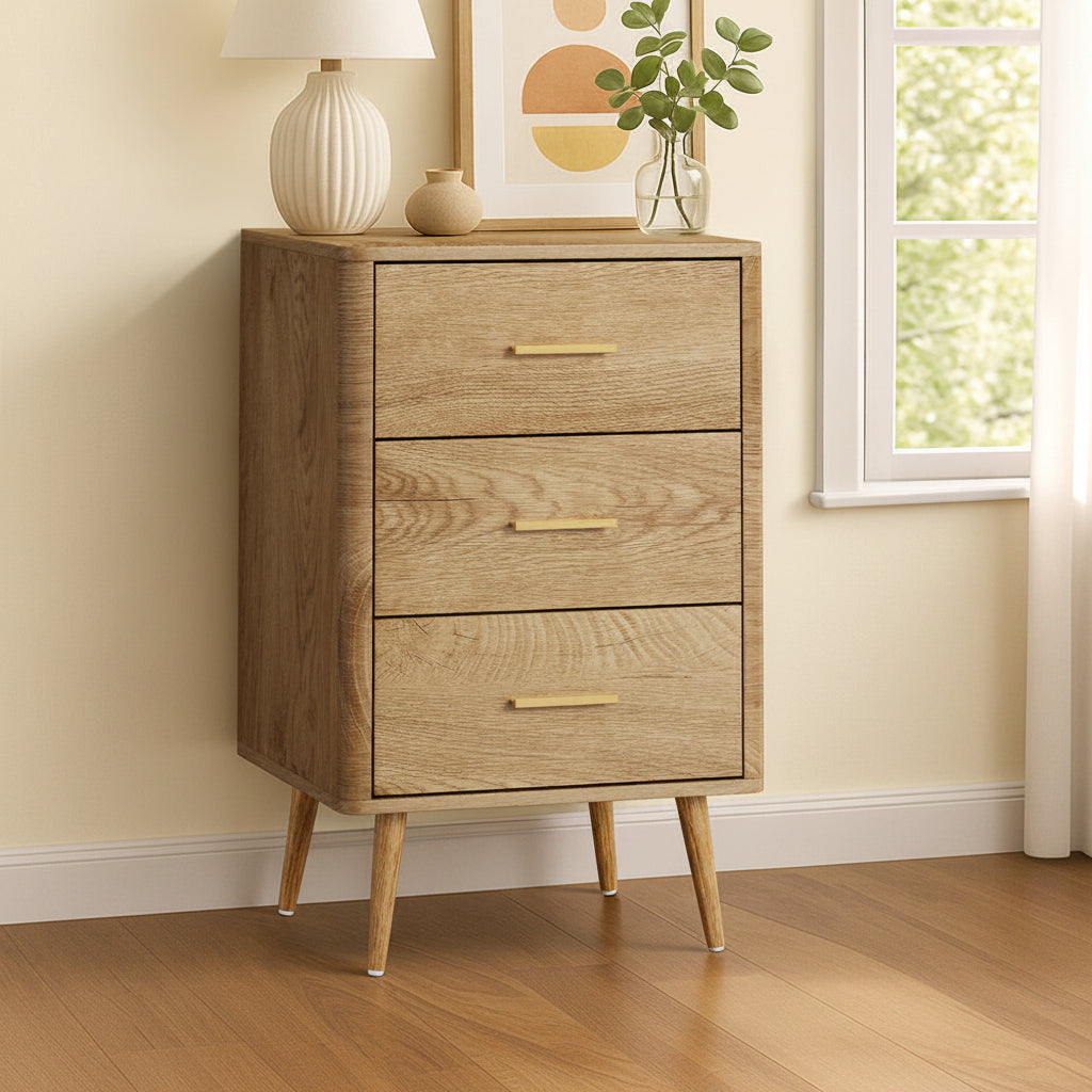 Willow 3 Chest of Drawers Tallboy Natural