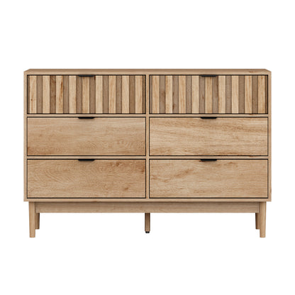 Marlo 6 Chest of Drawers Dresser Storage Cabinet Lowboy Natural