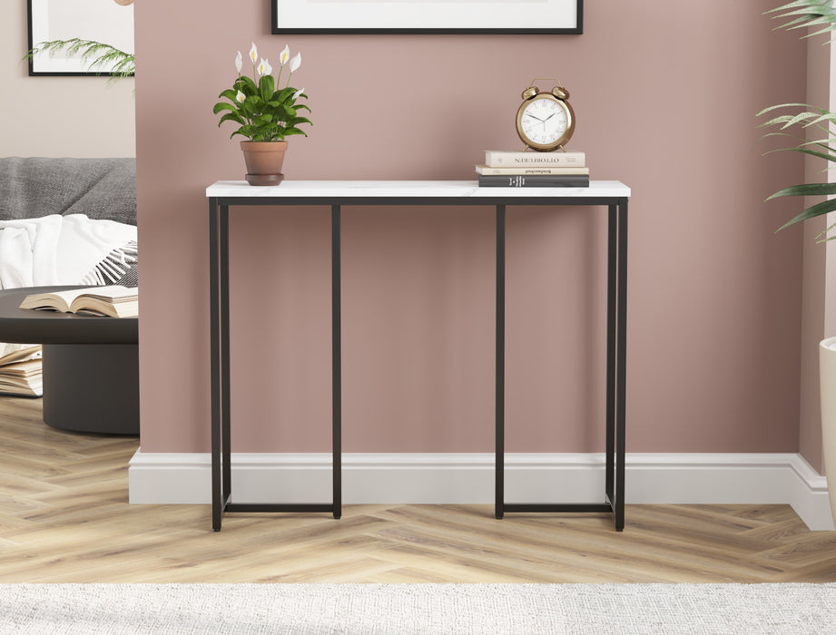 Millie Console Table White Top / Black Frame