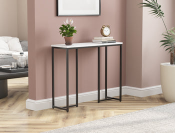 Millie Console Table White Top / Black Frame