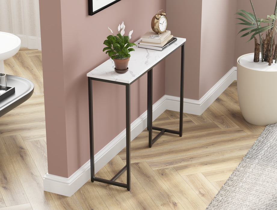 Millie Console Table White Top / Black Frame