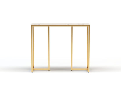 Millie Console Table White Top / Gold Frame