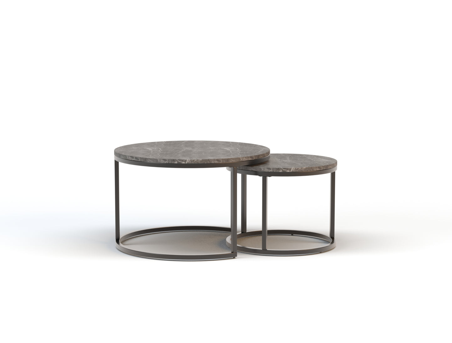 Boston Grey Marble Nesting Coffee Table