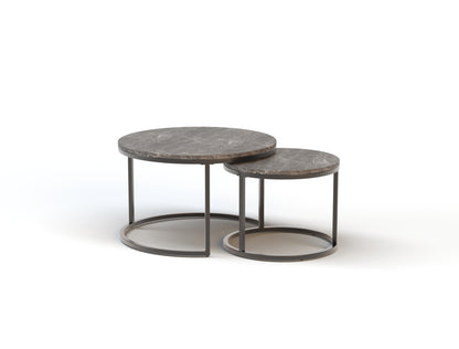 Boston Grey Marble Nesting Coffee Table