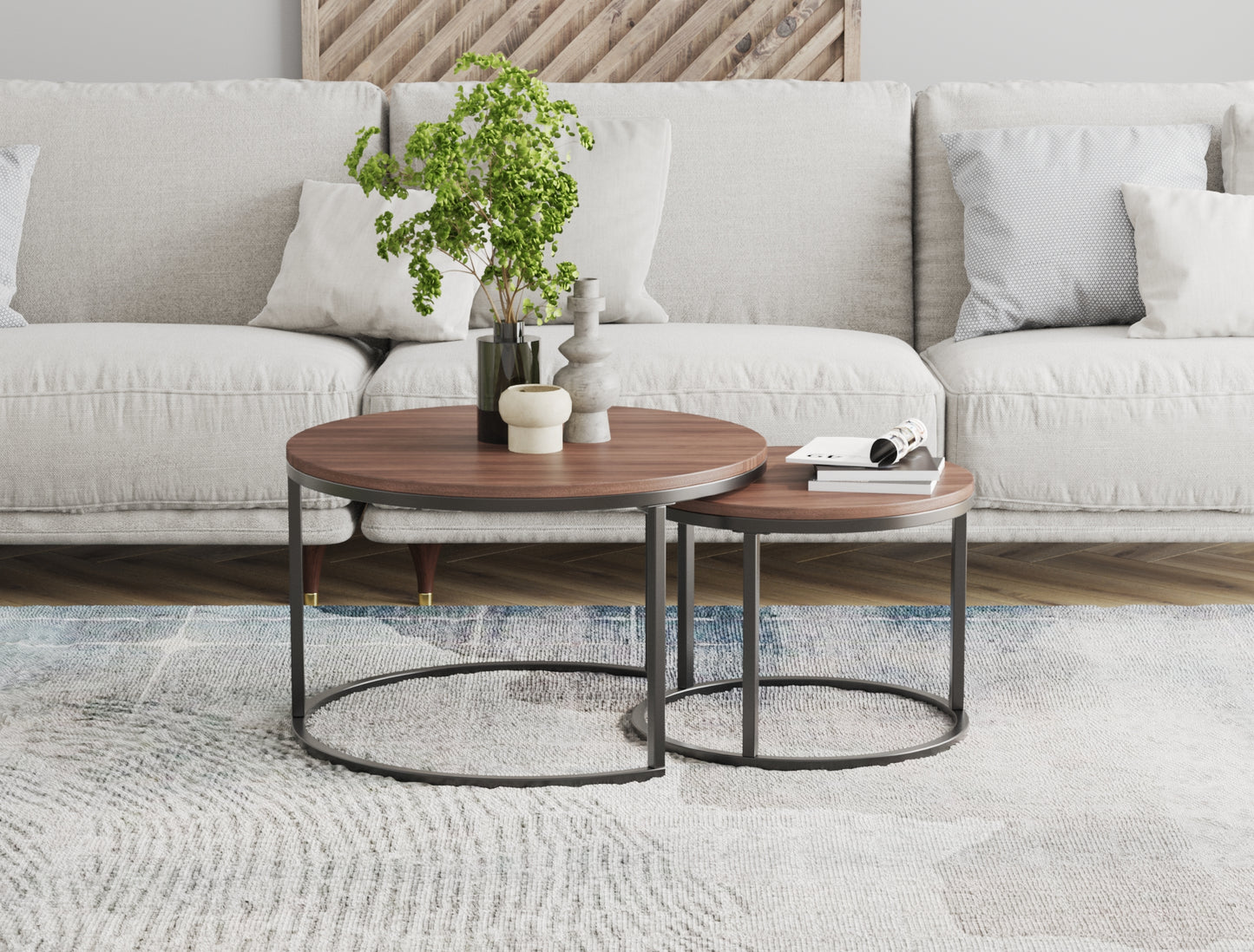 Boston Walnut Nesting Coffee Table