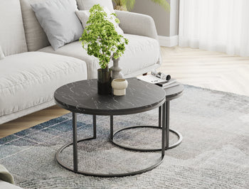 Boston Balck Marble Nesting Coffee Table