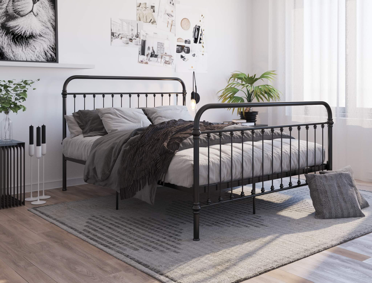 Carter Black Metal King Single Bed Frame — ISAAK