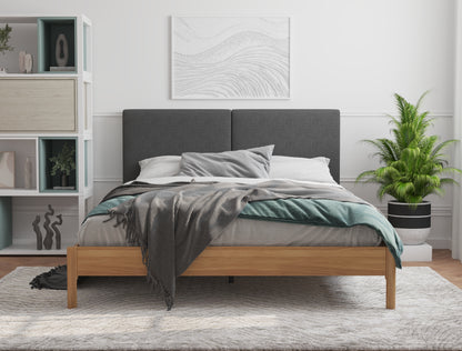 Isaak Charcoal Natural Bed Frame