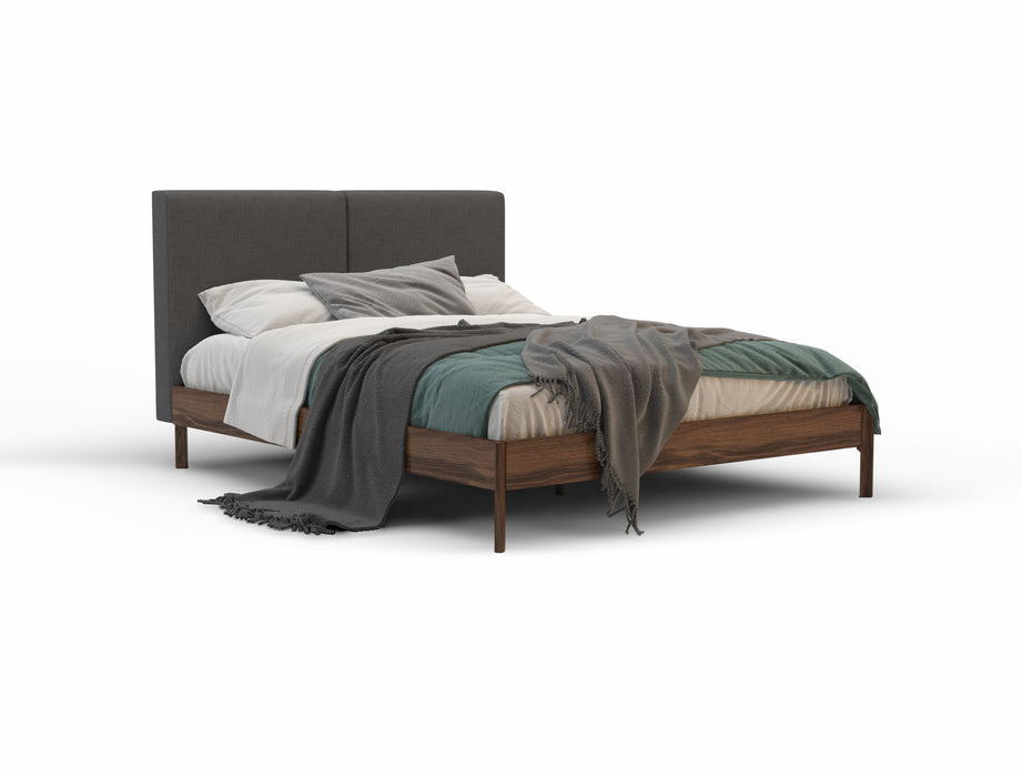 Isaak Charcoal Walnut Bed Frame