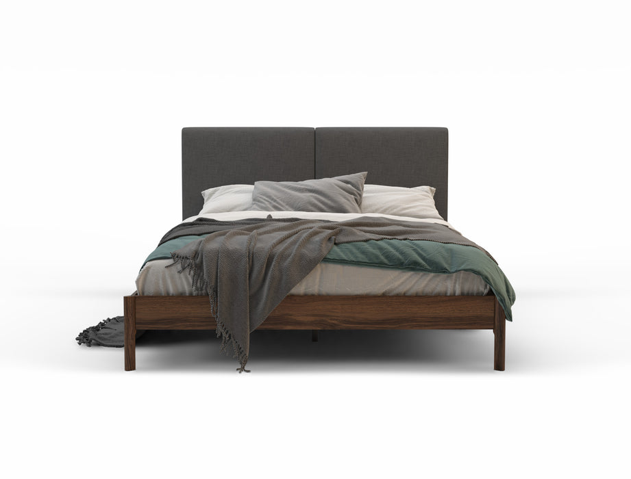 Isaak Charcoal Walnut Bed Frame
