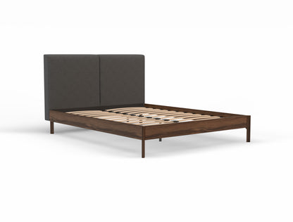 Isaak Charcoal Walnut Bed Frame