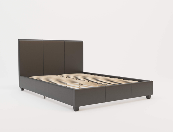 Como Black Faux Leather King Single Bed Frame